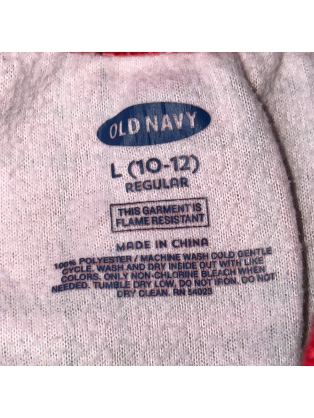 Old Navy Girls L 10-12 Red Plaid Fleece Pajama Pants